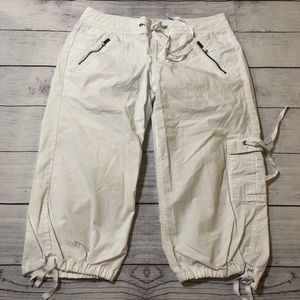 Calvin Klein White Capris Cargo Pants Size 6
